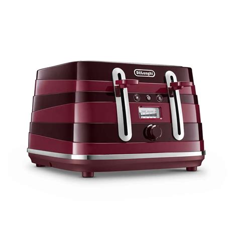 Delonghi Avvolta Kettle And Toaster Set Red And Burgundy Buyitdirectie