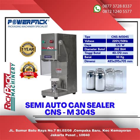 Jual Mesin Penutup Botol Kaleng Can Sealer Cns M S Powerpack