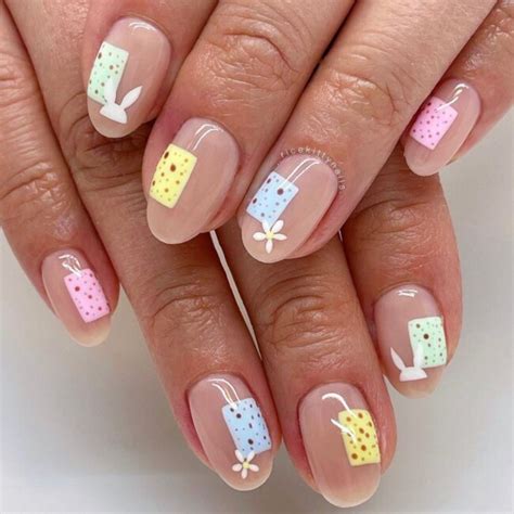 Easter Nails That Are Too Cute To Ignore Square Eggshell Daisy