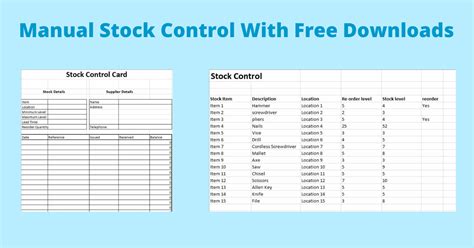 Stock Control Excel Template