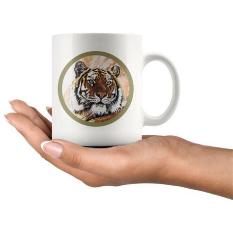 Tiger Mug 11 Oz Ceramic Tiger Coffee Mug Awesome T For Etsy