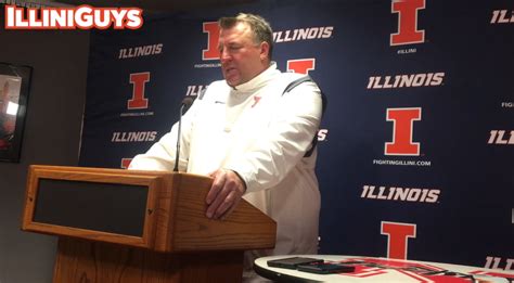 Watch: Illini head coach Bret Bielema talks about Saturday's win at ...