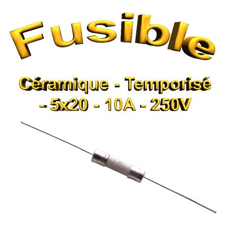 Fusible Temporisé 10a 250v T10al250v à Souder 5x20mm