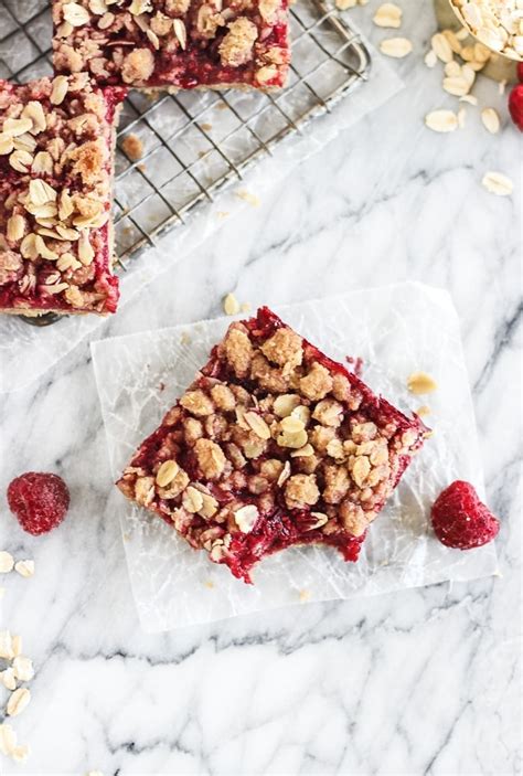 Raspberry Oat Crumble Bars Lively Table