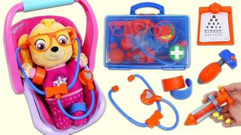 Paw Patrol Baby Skye Feels Sick Visits Toy Hospital Checkup With