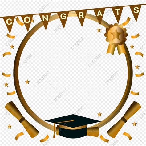 Twibbon De Graduaci N Con Dise O Dorado Png Dibujos Graduaci N Marco