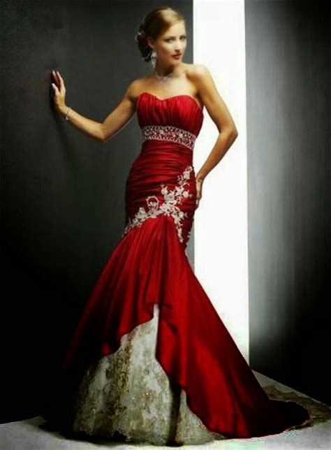 Beautiful And Sexy Red Hot Wedding Dress Bridal Outfit Fashions