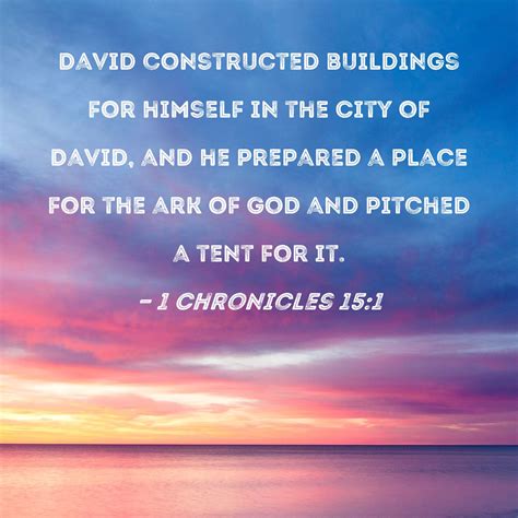 Chronicles David Constructed Buildings For Himself In The City