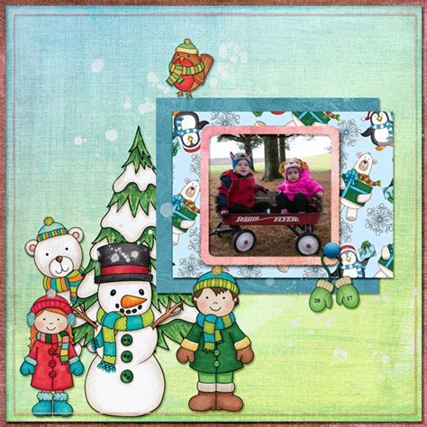 Wrap Up Warm digital scrapbook kit