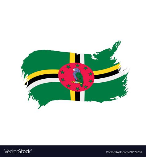 Dominica flag Royalty Free Vector Image - VectorStock