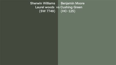 Sherwin Williams Laurel Woods Sw Vs Benjamin Moore Cushing Green