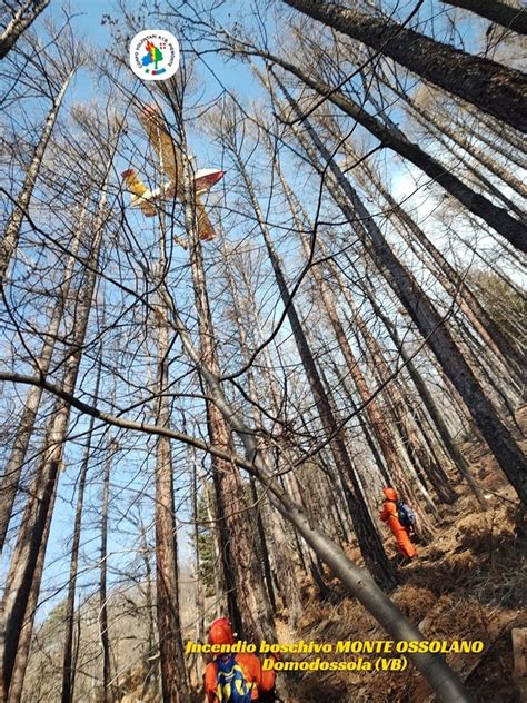 Incendio A Monteossolano Canadair In Azione Nei Boschi Sopra