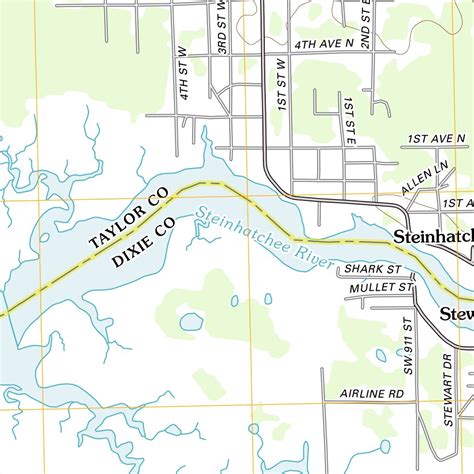 Steinhatchee Fl 2012 24000 Scale Map By United States Geological Survey Avenza Maps