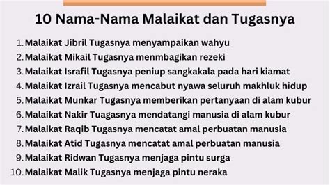 Nama Lain Malaikat Dalam Agama Beserta Tugasnya Yang Mulia