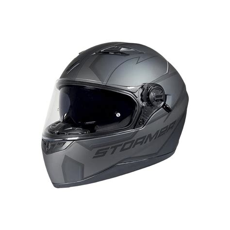 Casque PUSHER BLAZE STORMER GREY MAT MOTO AXXE FR Casque intégral