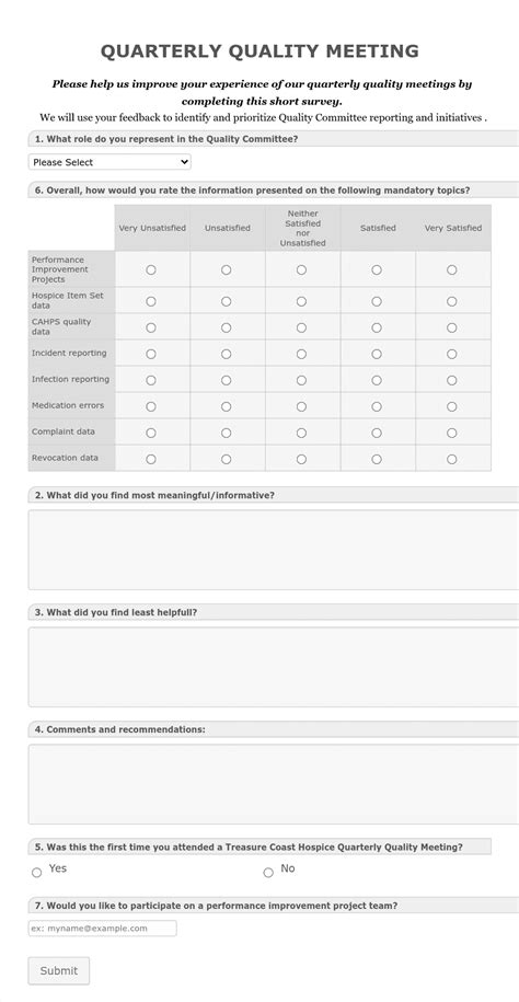 Quarterly Qapi Meeting Form Template Jotform