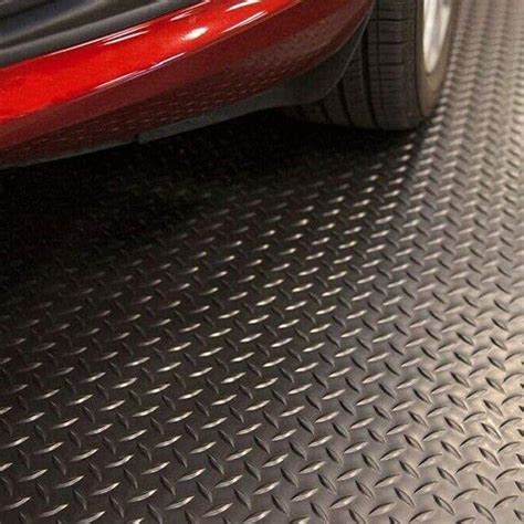 Tonchean 165ft X 33ft Heavy Duty Garage Floor Mat Rolls Diamond Plate Thickened Rubber Non