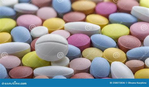 Tablets Of Different Colors Antibiotic Resistance Tablets From