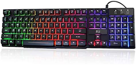 Rii Rk100 Multiple Color Rainbow Led Backlit Large Size Usb Wired