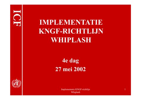 PDF Implementatiepakket KNGF Richtlijn Whiplash Nederlands