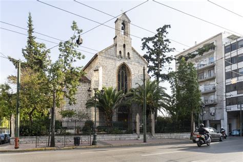 St. Paul`s Anglican Church in Athens, Greece Editorial Stock Photo ...