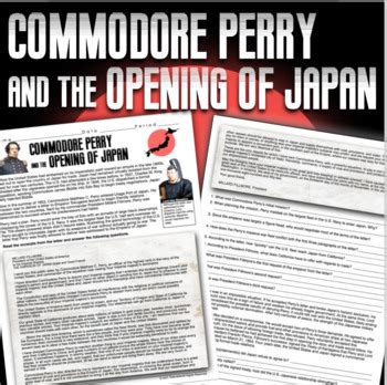 Commodore Perry Opening Japan Primary Source plus Distance Learning Version