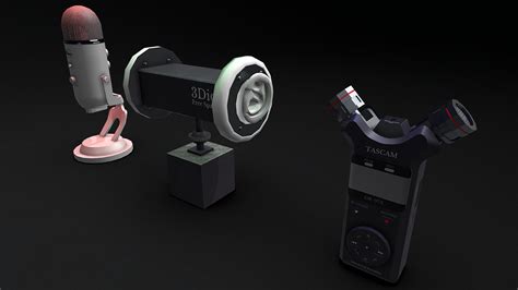 ASMR Binaural Microphones Download Free 3D model by Miguel Adão