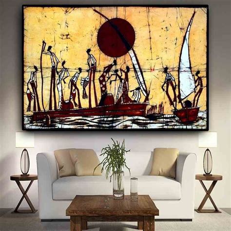 Tableau Africain Marin Picture Wall Living Room Artwork For Living