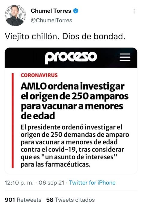 Chumel Torres Arremete Contra Amlo Por Investigar Amparos A Menores De Edad Para Recibir Vacuna