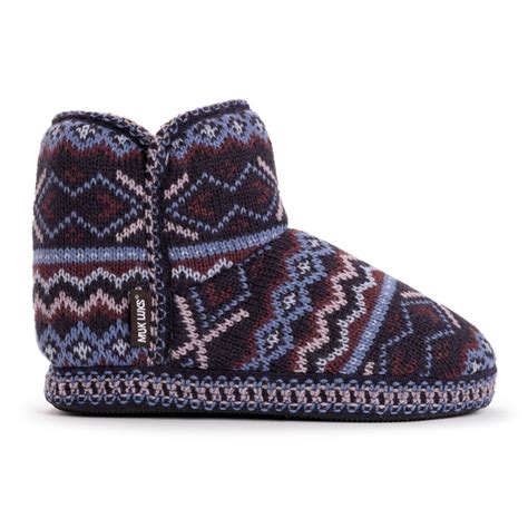 Womens Knit Slippers Tagged Short Muk Luks
