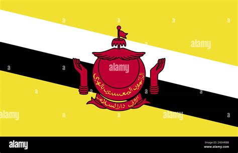 BRUNEI Flag vector illustration, official color, National flag, symbol ...