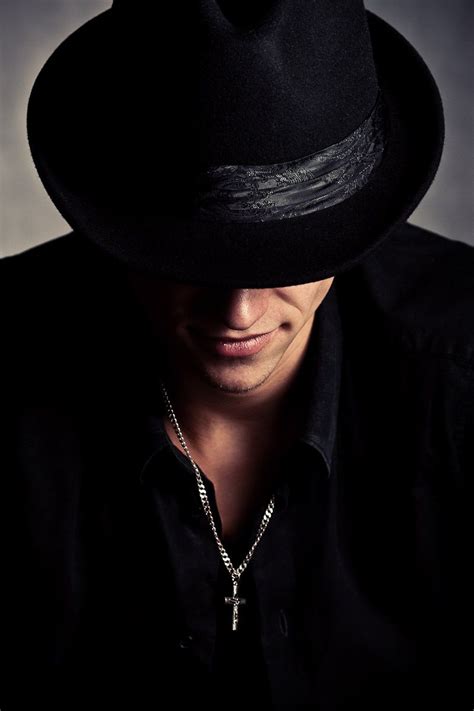 A Man In Black Hat By Junkarlo On Deviantart Photography Poses For