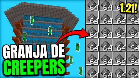 Granja de Creepers Pólvora Facil y Compacta Para Minecraft Bedrock 1 21