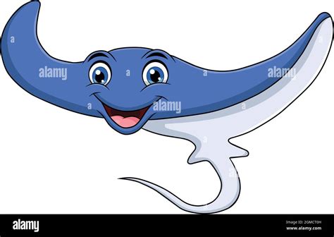 Cute Stingray cartoon vector illustration Stock Vector Image & Art - Alamy