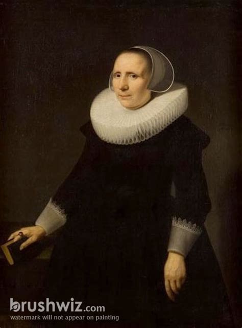 Portrait Of A Woman With A Book By Willem Van Der Vliet Oil Painting