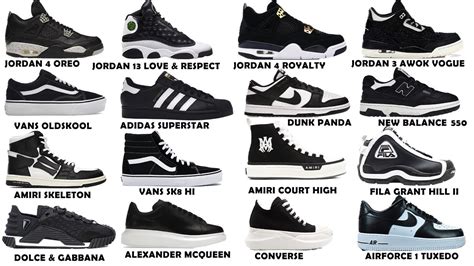 Most Stlish Affordable Black And White Sneakers With Names To Add To