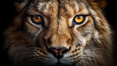 Premium AI Image | Majestic tiger staring alertness in its eyes beauty ...