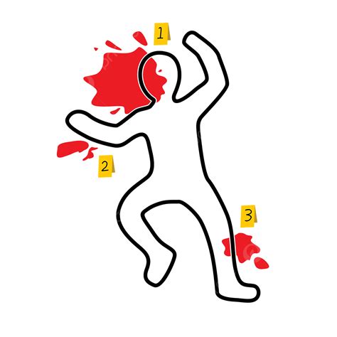 Crime Scene Body Outline Clipart