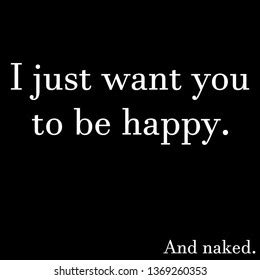 Just Want You Be Happy Naked Stock Vector Royalty Free 1369260353 Shutterstock