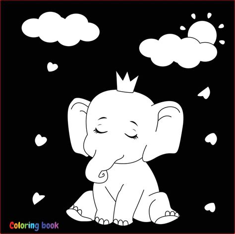 Dibujos Animados Lindo Sentarse Elefante Ilustraci N Vectorial En