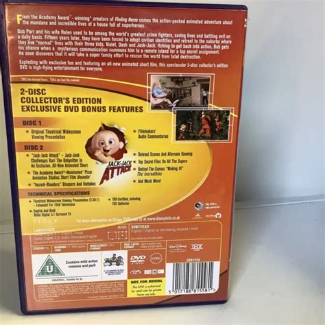 The Incredibles Dvd Disc Collector S Edition Disney Pixar