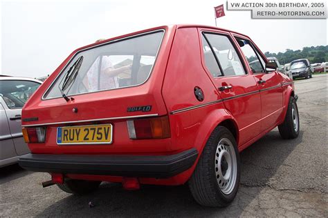 Red VW Golf Mk1 LD RUY275V VW Action 30th Birthday Retro Motoring