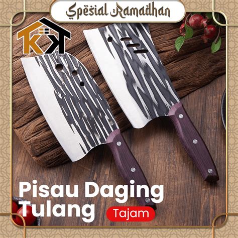 Jual Kk Pisau Daging Stainless Steel Super Tajam Pisau Koki Super