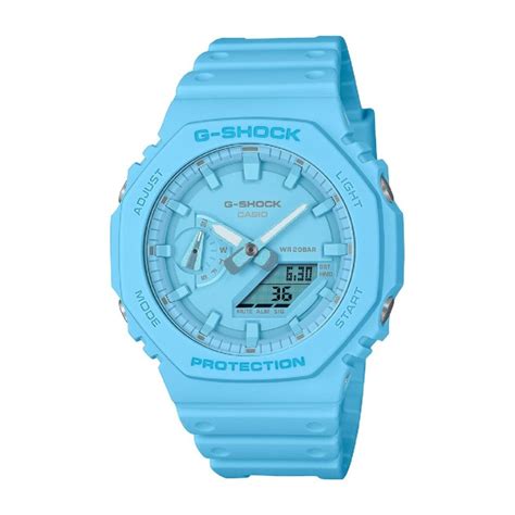 Casio G Shock Montre Homme Résine Bleue Ga 2100 2a2er