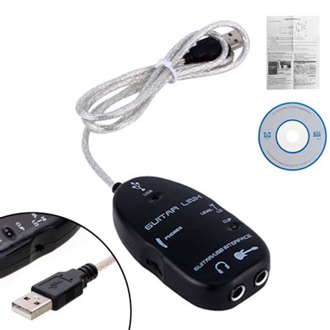 Гитарный USB аудиоинтерфейс, адаптер для подключения гитары Guitar Link ...