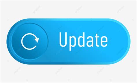 Update Button In Blue Gradation Color Vector Update Button Button