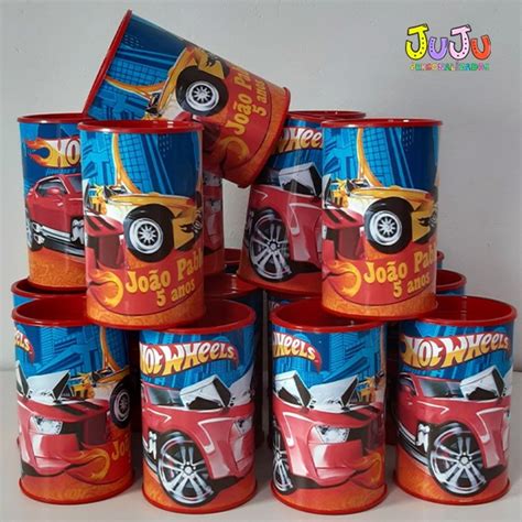 Cofrinho Personalizado Lembrancinha Hot Wheels Elo