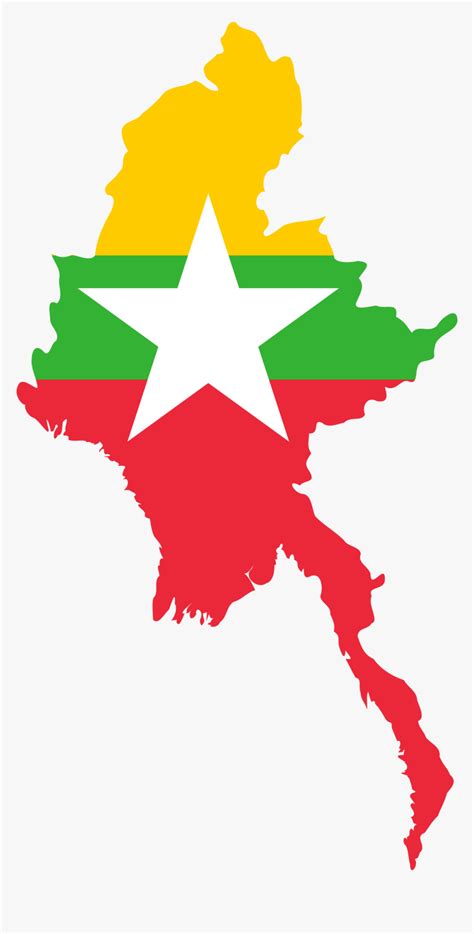 Myanmar Outline 2 Clip Arts Myanmar Flag Map Hd Png Download Kindpng