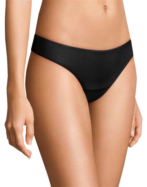 Rm46as Hanes Womens Recycled Microfiber Thong 3 Pack