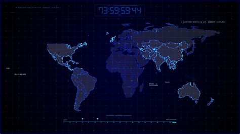 Cyber World Map Wallpaper